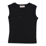 Aniye By Girl Canotta Girocollo Tinta Unita Con Logo Nero Per Bambina