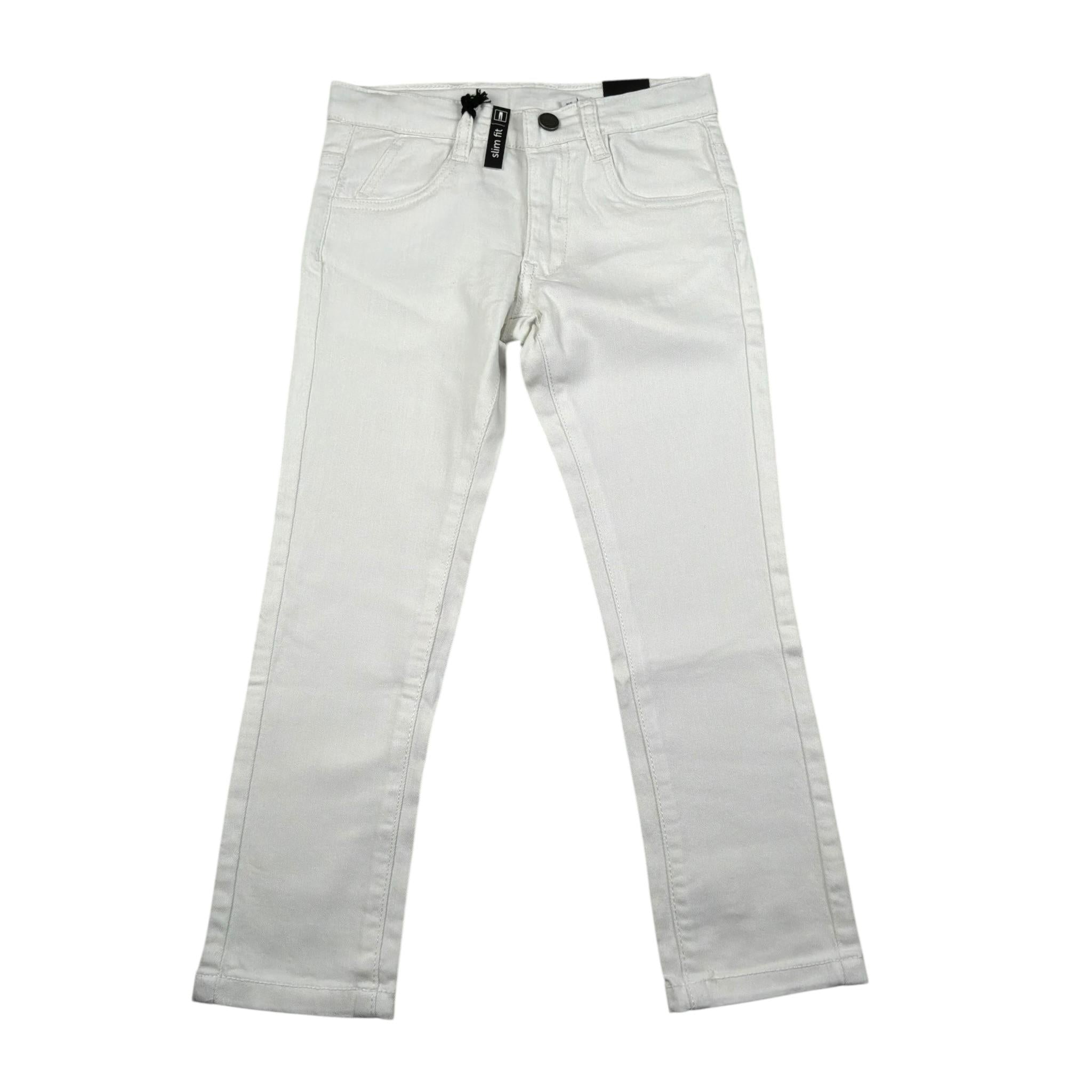 Sarabanda Jeans Tinta Unita con Girovita Regolabile per Bambino D2121 BIANCO SARABANDA 