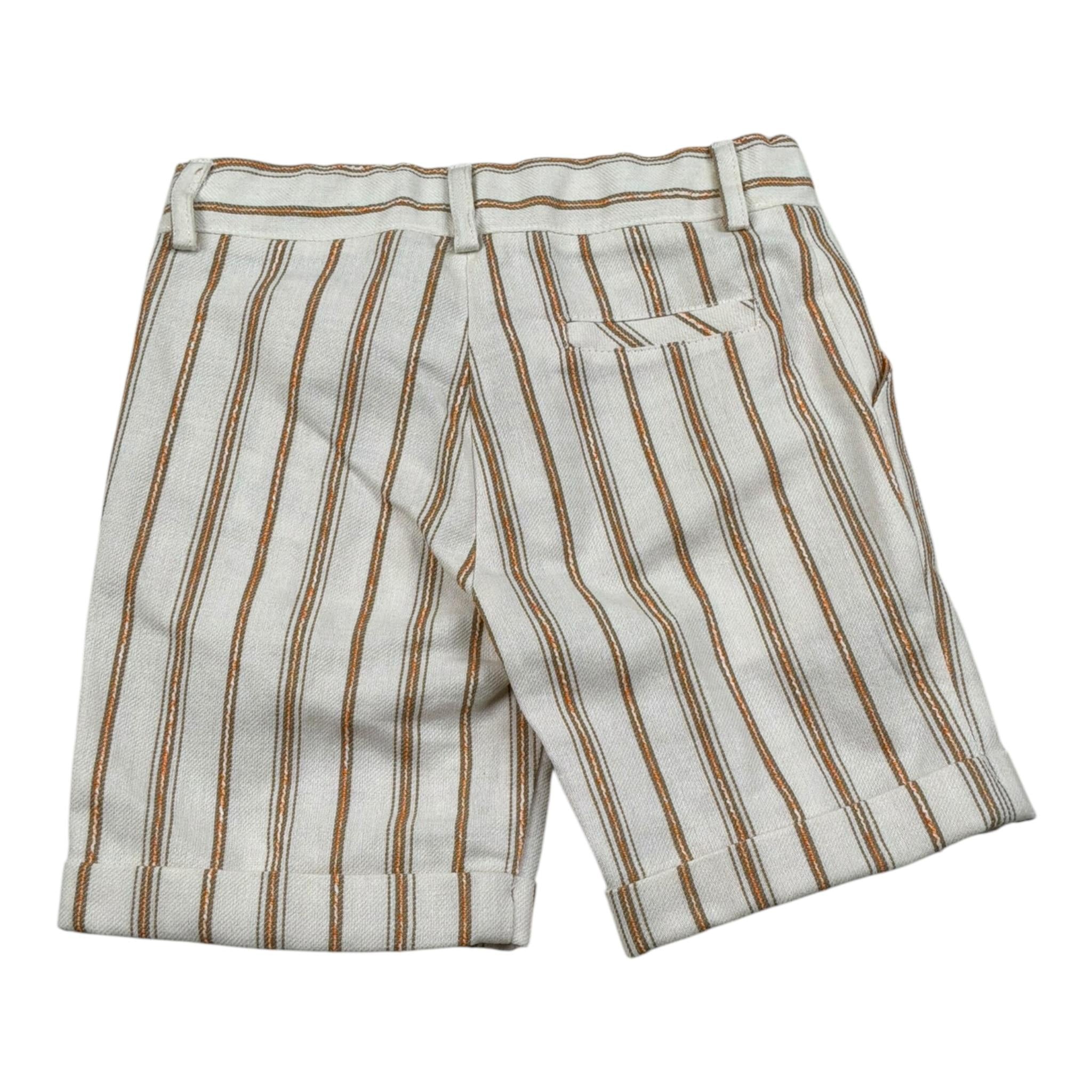 Pure Firenze Bermuda Fantasia A Righe con Girovita Regolabile per Neonato PC01271 BEIGE PURE FIRENZE 