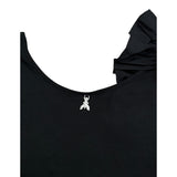 Patrizia Pepe Top Giromanica tinta unita Nero per Bambina 7C0245 NERO PATRIZIA PEPE 