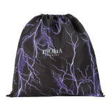 Phobia Archive Sacca Tinta Unita Con Stampe Fulmini Nero/Viola Per Bambino