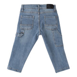 Sarabanda Jeans tinta unita con Stampa Azzurro per Neonato 0B032N AZZURRO SARABANDA 