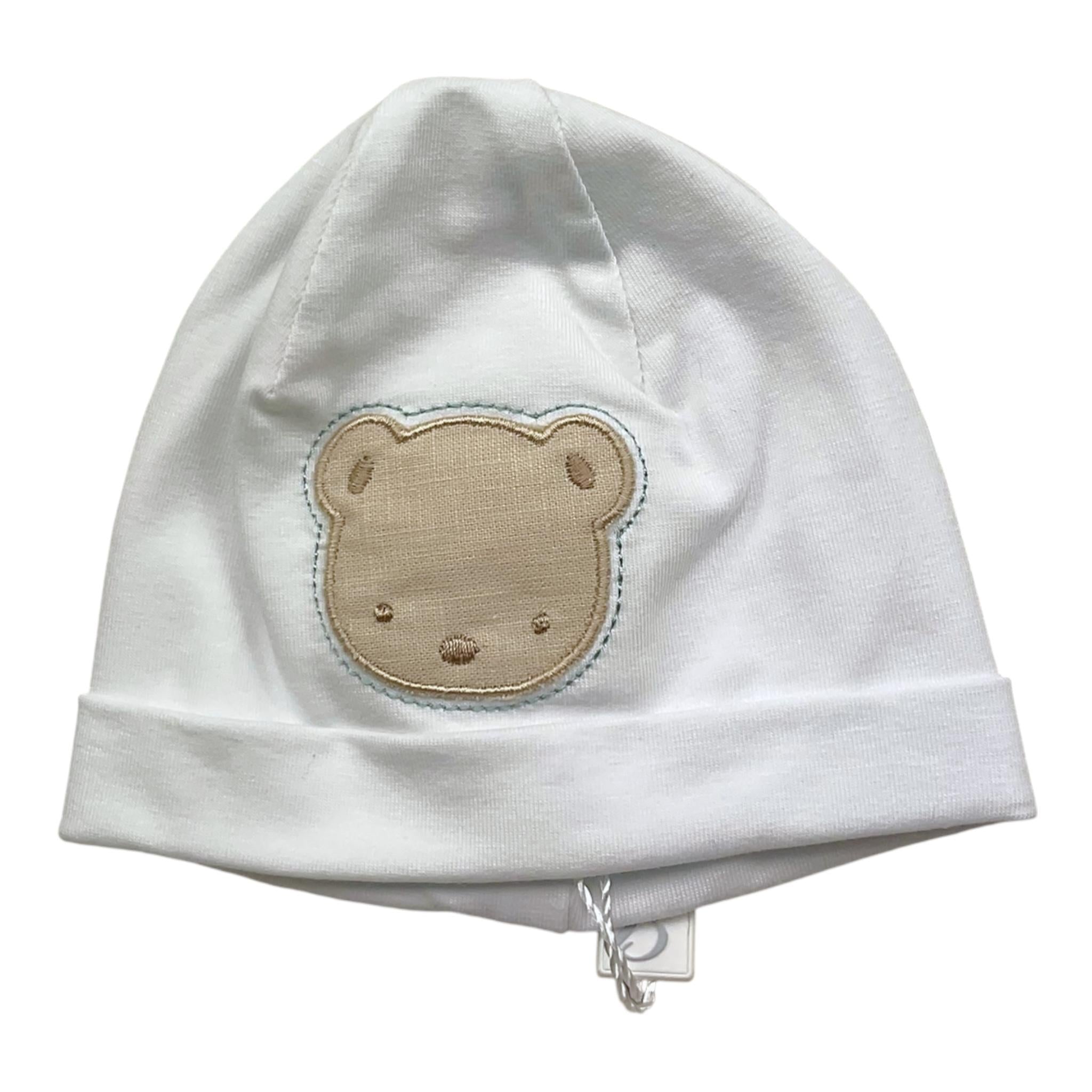 Barcellino Cappello Tinta Unita con Stampa per Neonata 120305 BIANCO BARCELLINO 