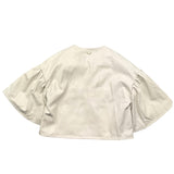 Twinset Chiodo In Ecopelle Tinta Unita Mezza Manica Panna Per Bambina