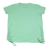 Hinnominate T-Shirt Girocollo Tinta Unita Con Lacci Verde Acqua Per Bambina