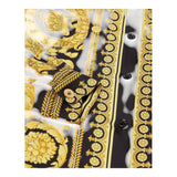 Versace Camicia Tinta Unita Con Fantasia Nero Per Bambina