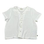 Petit Indi Camicia Mezza Manica Tinta Unita per Bambino SS25BK7314X BIANCO PETIT INDI 