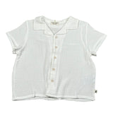 Petit Indi Camicia Mezza Manica Tinta Unita per Bambino SS25BK7314X BIANCO PETIT INDI 