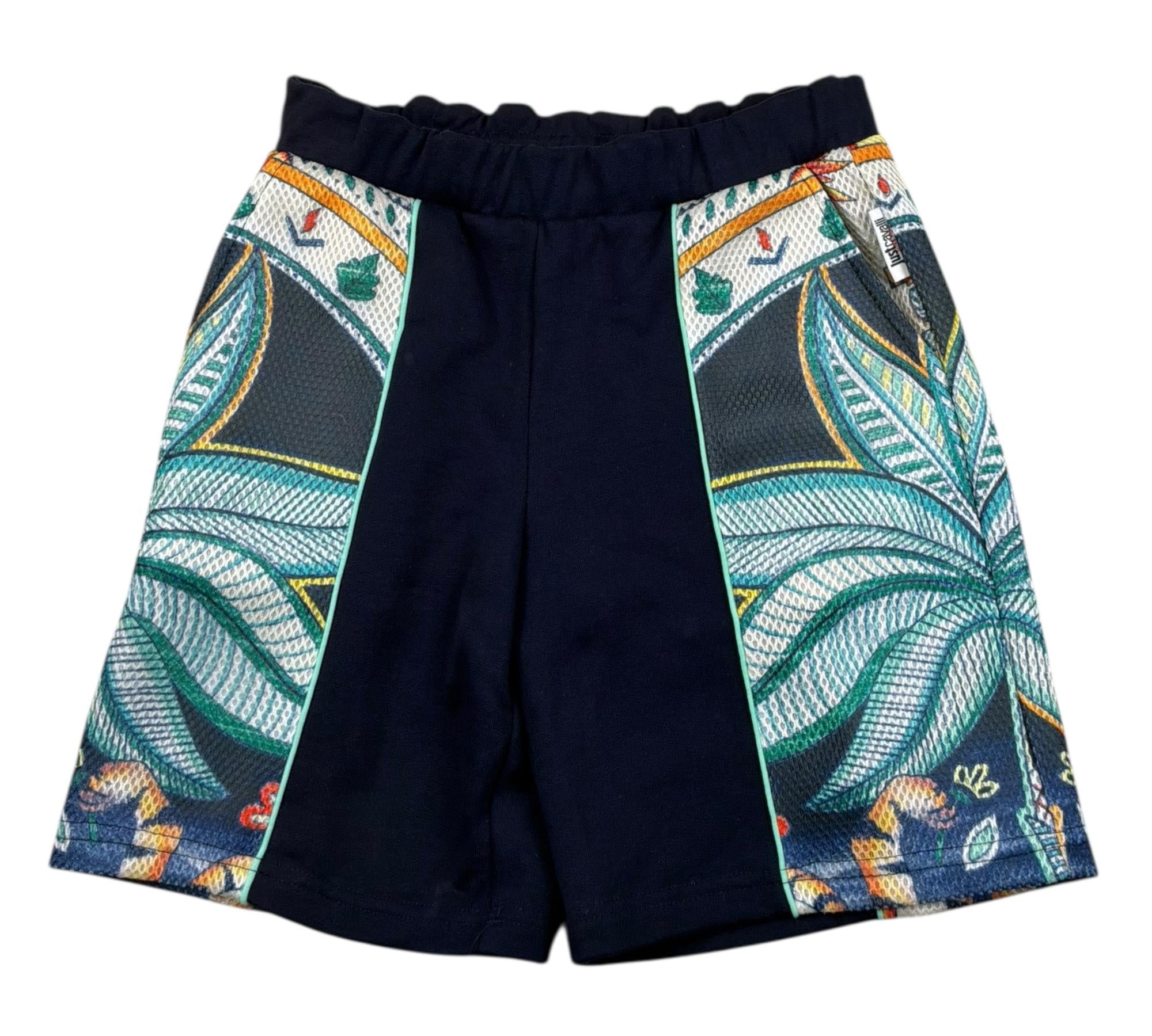 Just Cavalli Bermuda Tinta Unita Stampa Fantasia per Bambino JBP26094BE BLU JUST CAVALLI 
