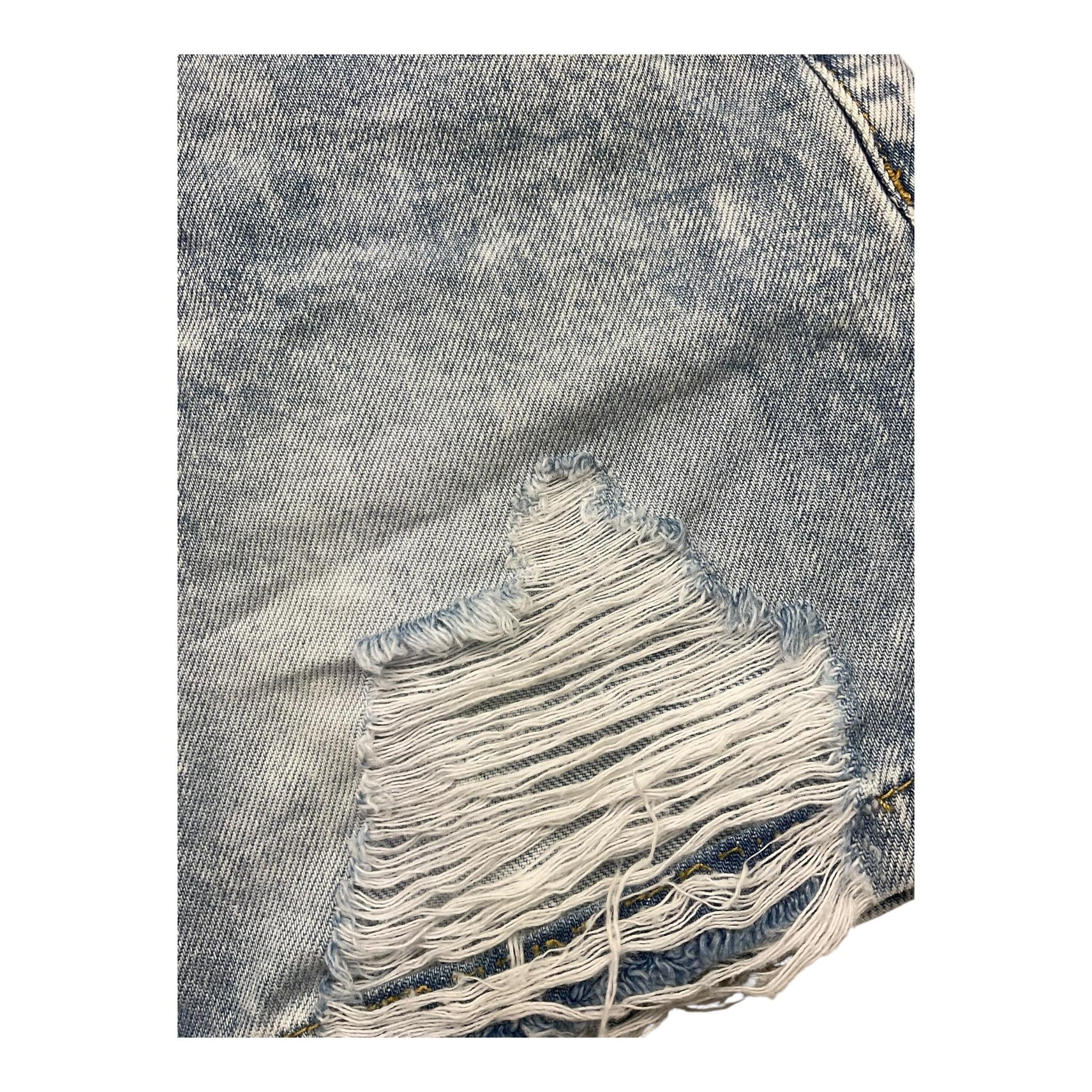 Met Salopete Tinta Unita con Short In Denim per Bambina ME218 AZZURRO MET 