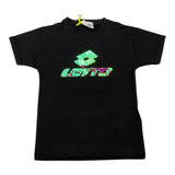 Lotto   T-Shirt Girocollo Tinta Unita con Stampa Logo Nero per Bambina