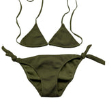 Matinée Costume 2 Pezzi Triangolo-Slip Tinta Unita per Bambina CC3021 VERDE MATINÉE 