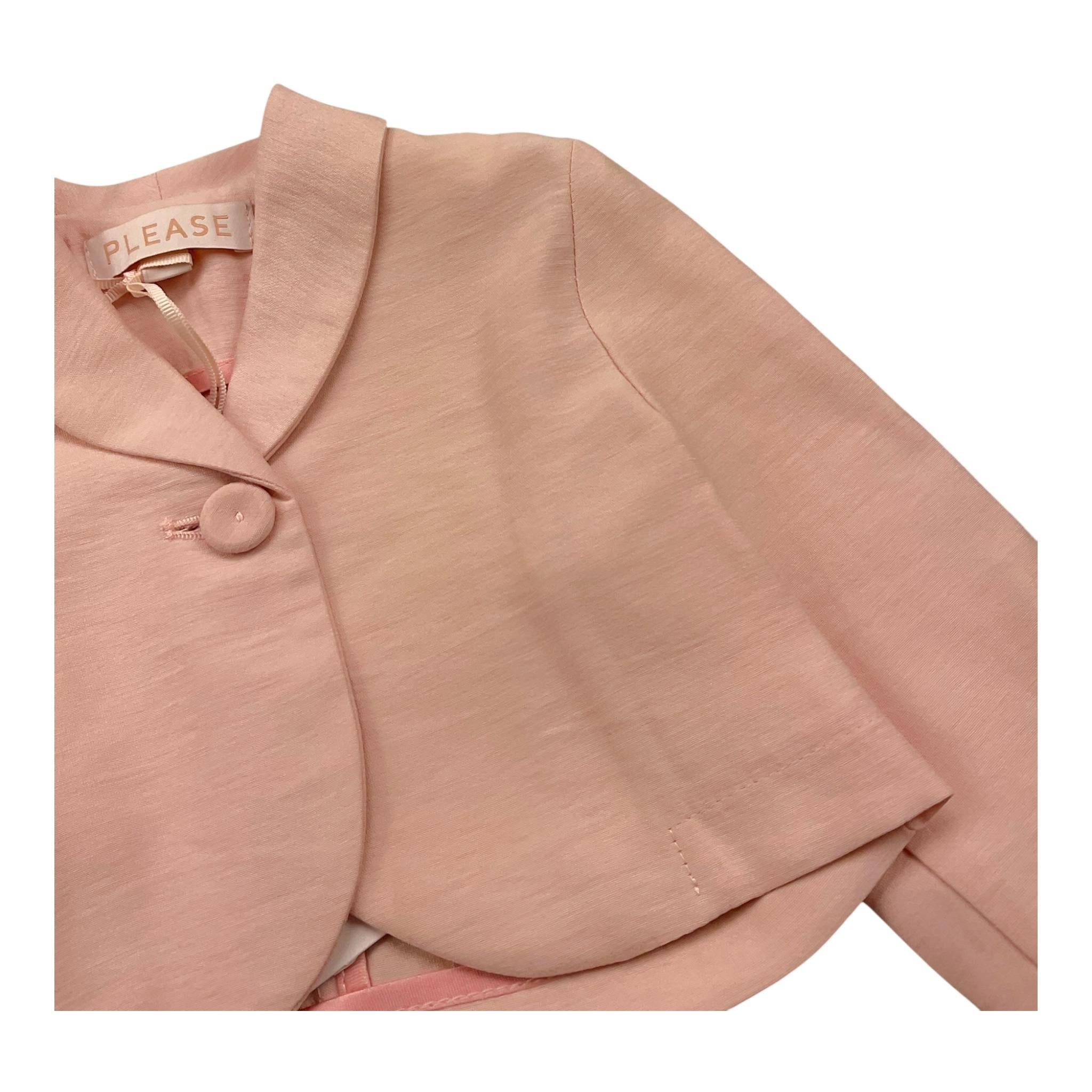 Please Giacca Tinta Unita con Bottoni per Neonata JB02270G73 ROSA PLEASE 