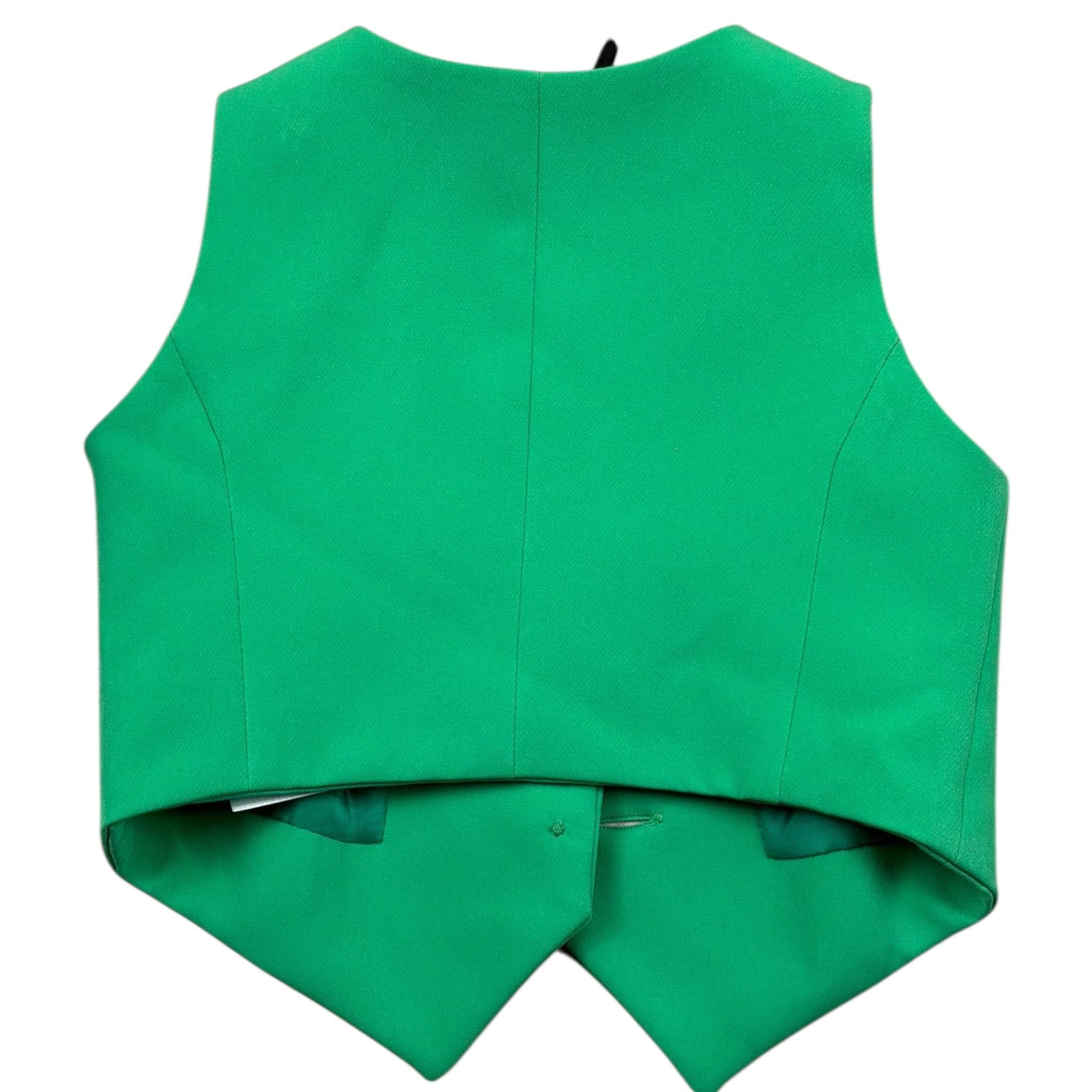Petit Posh Gilet Tinta Unita per Bambina GFBS25028GLX VERDE PETIT POSH 