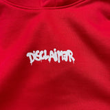 DISCLAIMER felpa tinta unita con cappuccio e stampa Rosso per Bambino 24IDK58236 ROSSO DISCLAIMER 