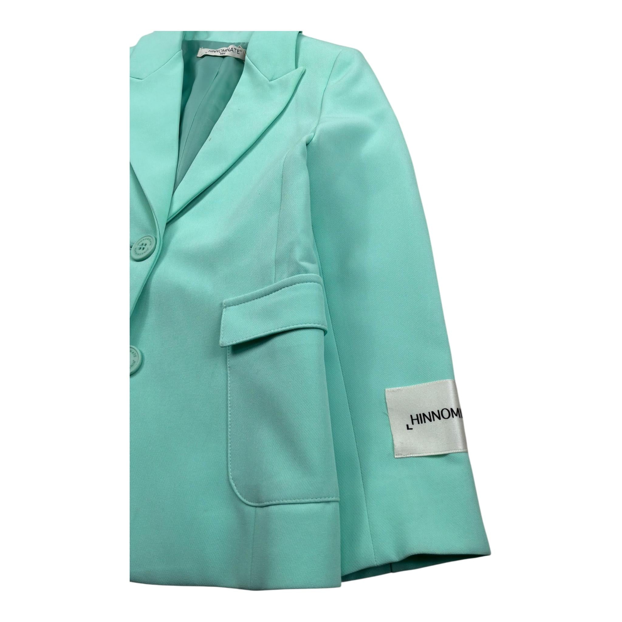 Hinnominate Giacca Tinta Unita con Logo per Bambina 3645J00103 VERDE ACQUA HINNOMINATE 