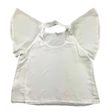 Lu Lu By Miss Grant Camicia Mezza Manica Tinta Unita Bianco Per Bambina