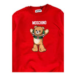 MOSCHINO felpa girocollo tinta unita con stampa Rosso per Bambino HQF08V ROSSO MOSCHINO 
