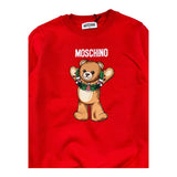 MOSCHINO felpa girocollo tinta unita con stampa Rosso per Bambino HQF08V ROSSO MOSCHINO 