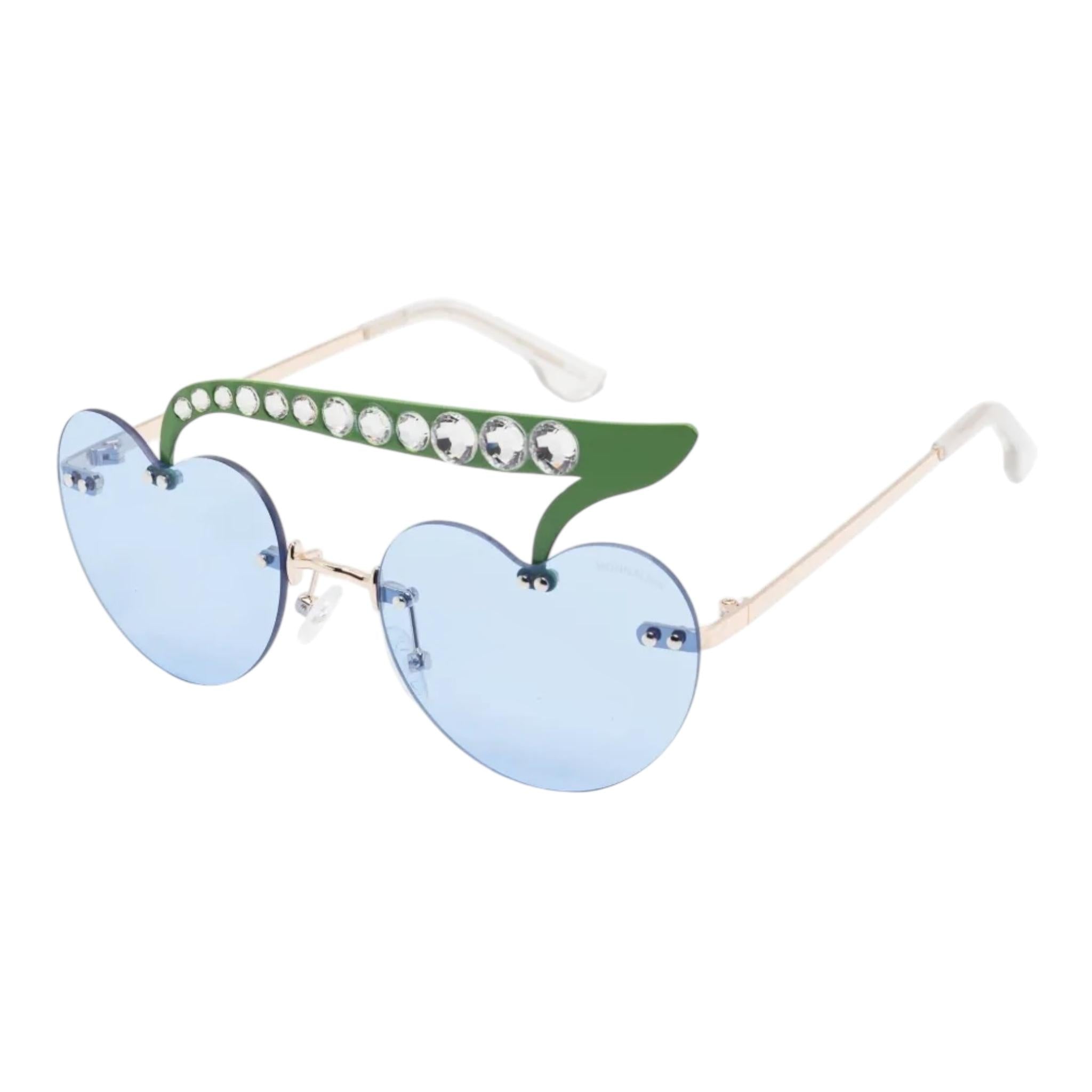 Monnalisa Occhiali Tinta Unita con Ciliegie per Bambina 19E081 BLU MONNALISA 