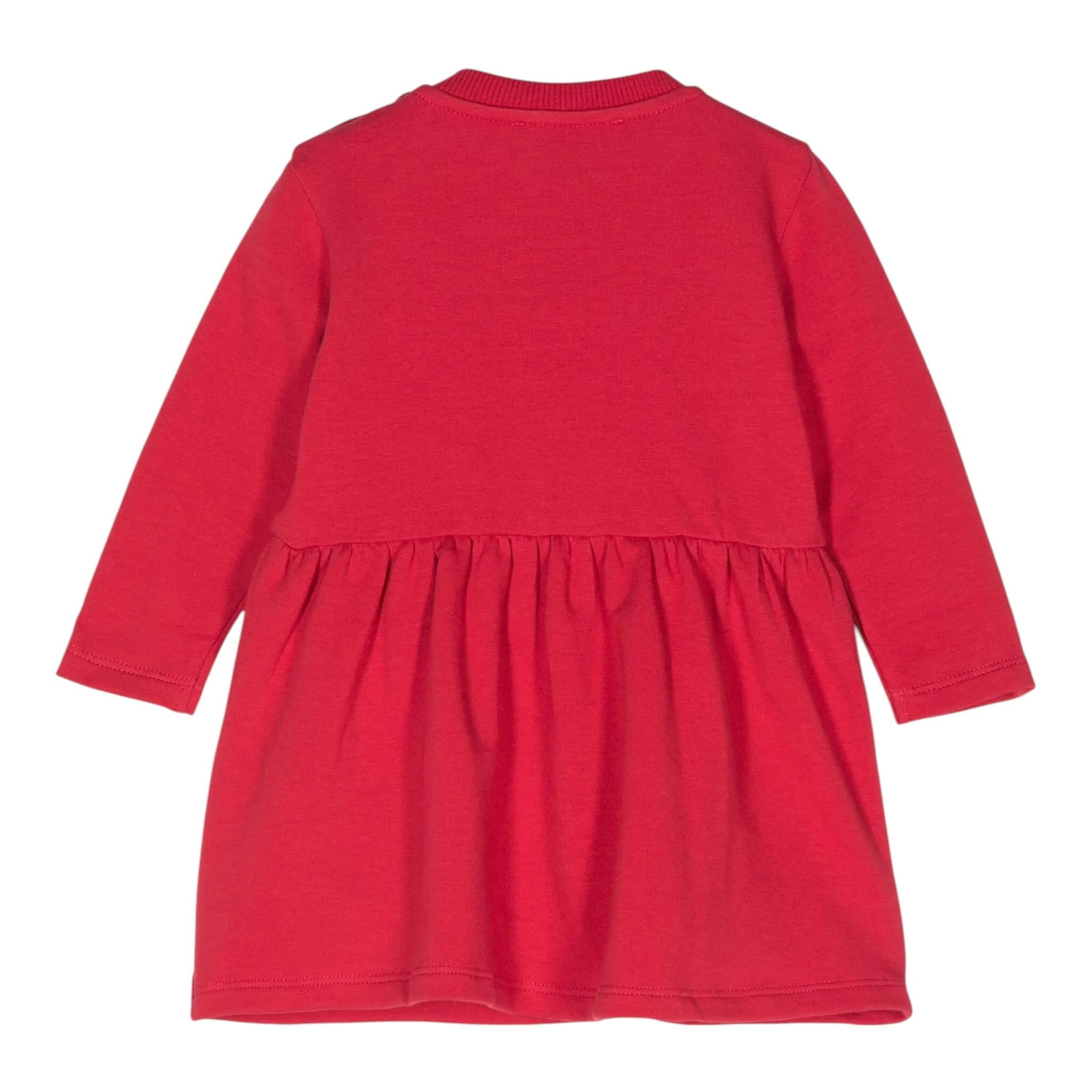 MOSCHINO abito girocollo manica lunga tinta unita Rosso per Neonata MDV0BQN ROSSO MOSCHINO 
