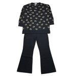LIU JO completo 2 pezzi maglia-pantalone modello zampa Nero per Bambina KF4034 NERO LIU JO 