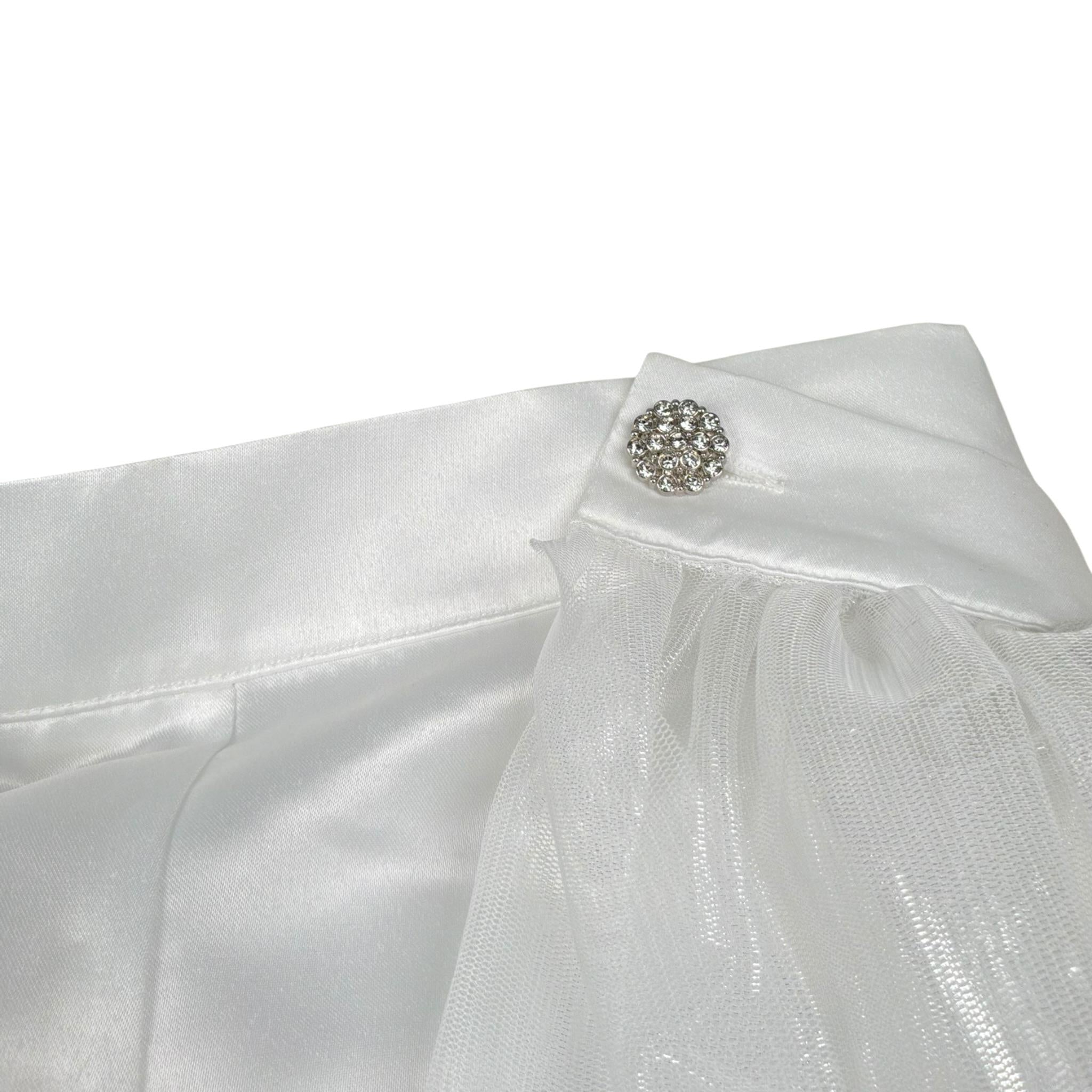 Illiana Short Tinta Unita con Tulle per Bambina 555 BIANCO ILLIANA 