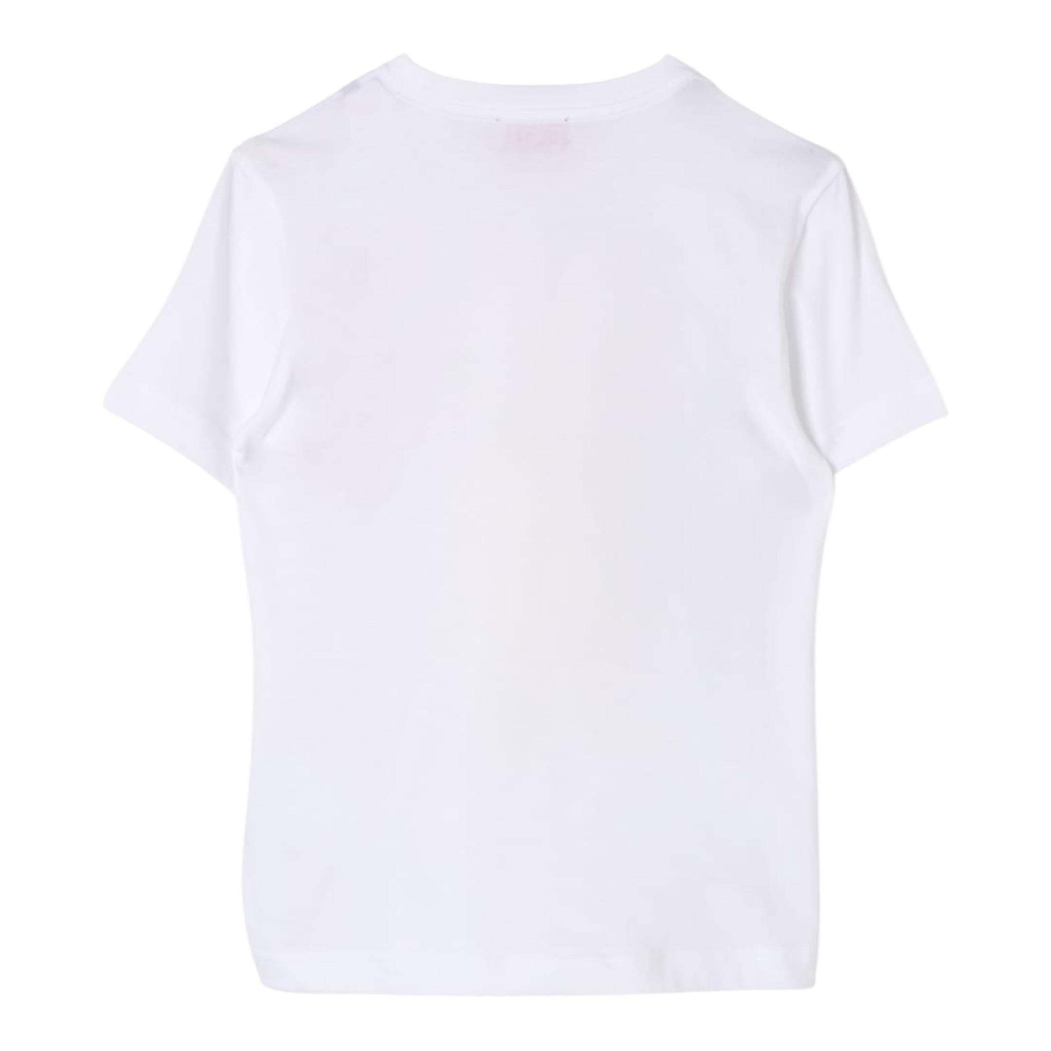 Diesel T-Shirt Girocollo tinta unita con Stampa Bianco per Bambino J02033X BIANCO DIESEL 