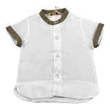 Bear Completo 2 Pezzi Camicia-Salopette Bicolore per Neonato 03 BIANCO/BEIGE BEAR 