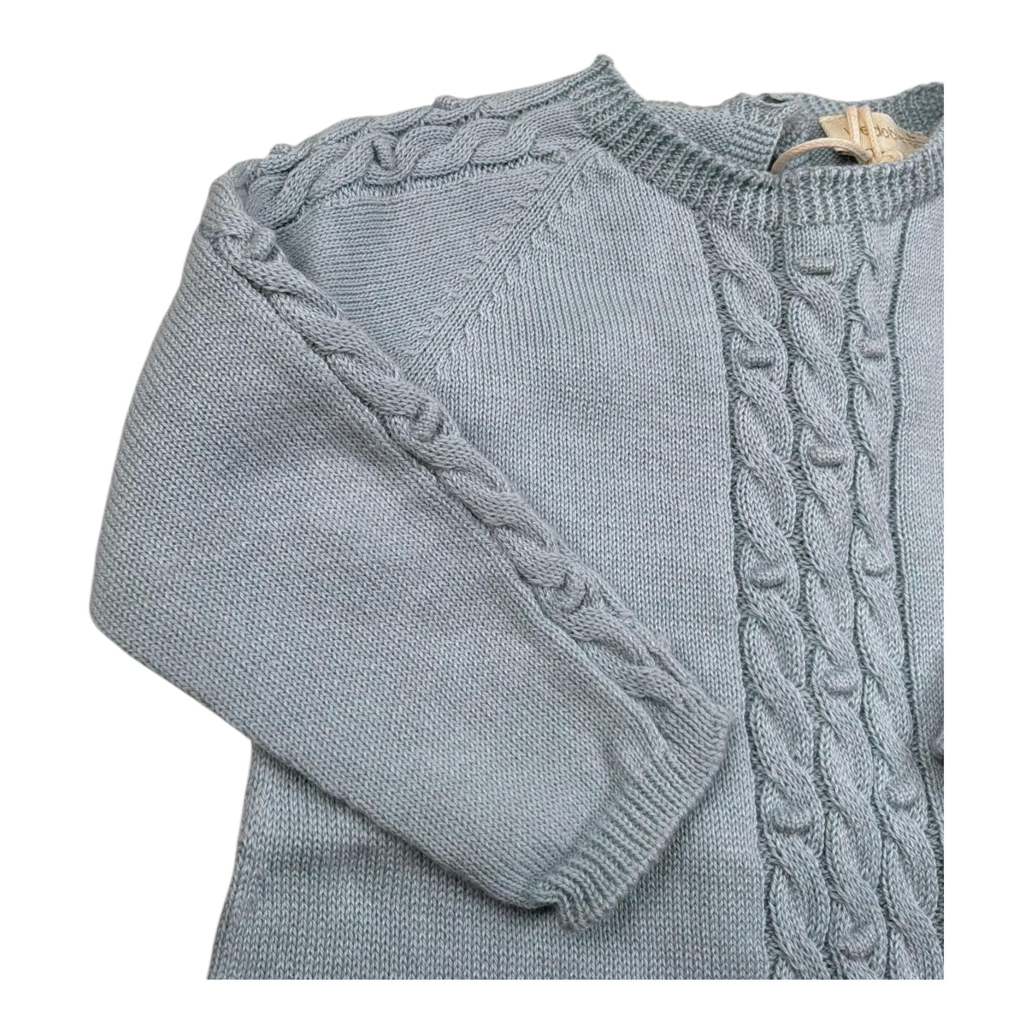 Wedoble Tutina Manica Lunga Tinta Unita per Neonato V2503346A AZZURRO WEDOBLE 