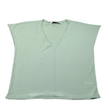 Nera 20.52 T-Shirt Tinta Unita Scollo A V per Bambina N15455 VERDE ACQUA NERA 20.52 