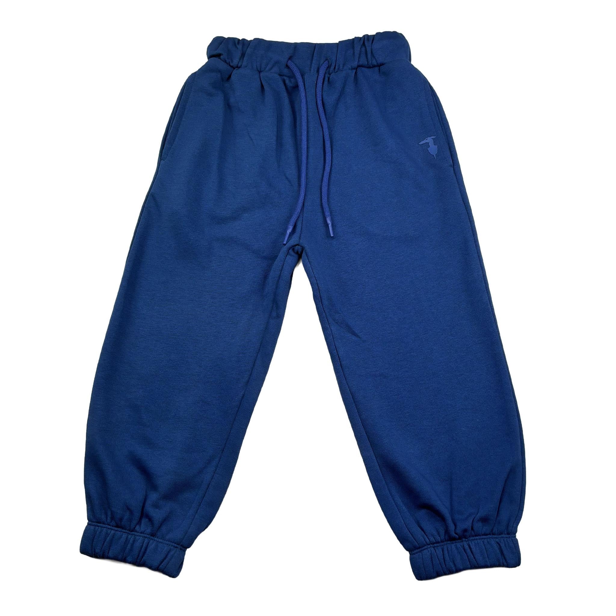 Trussardi Pantalone Tuta Tinta Unita con Logo per Bambino TGP26017PA BLU TRUSSARDI 