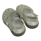 Crocs Sandali In Gomma Tinta Unita Argento Per Bambina