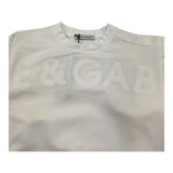 DOLCE & GABBANA felpa chiusa girocollo con logo Panna per Bambina L1JWIXJ PANNA DOLCE & GABBANA 