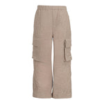 Dou Dou Pantalone Modello Cargo Tinta Unita con Tasconi per Bambina DW6P90X FANGO DOU DOU 