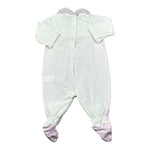 Le Bebe' Tutina Bicolore con Fantasia A Righe per Neonata LBG0549 BIANCO/ROSA LE BEBE' 