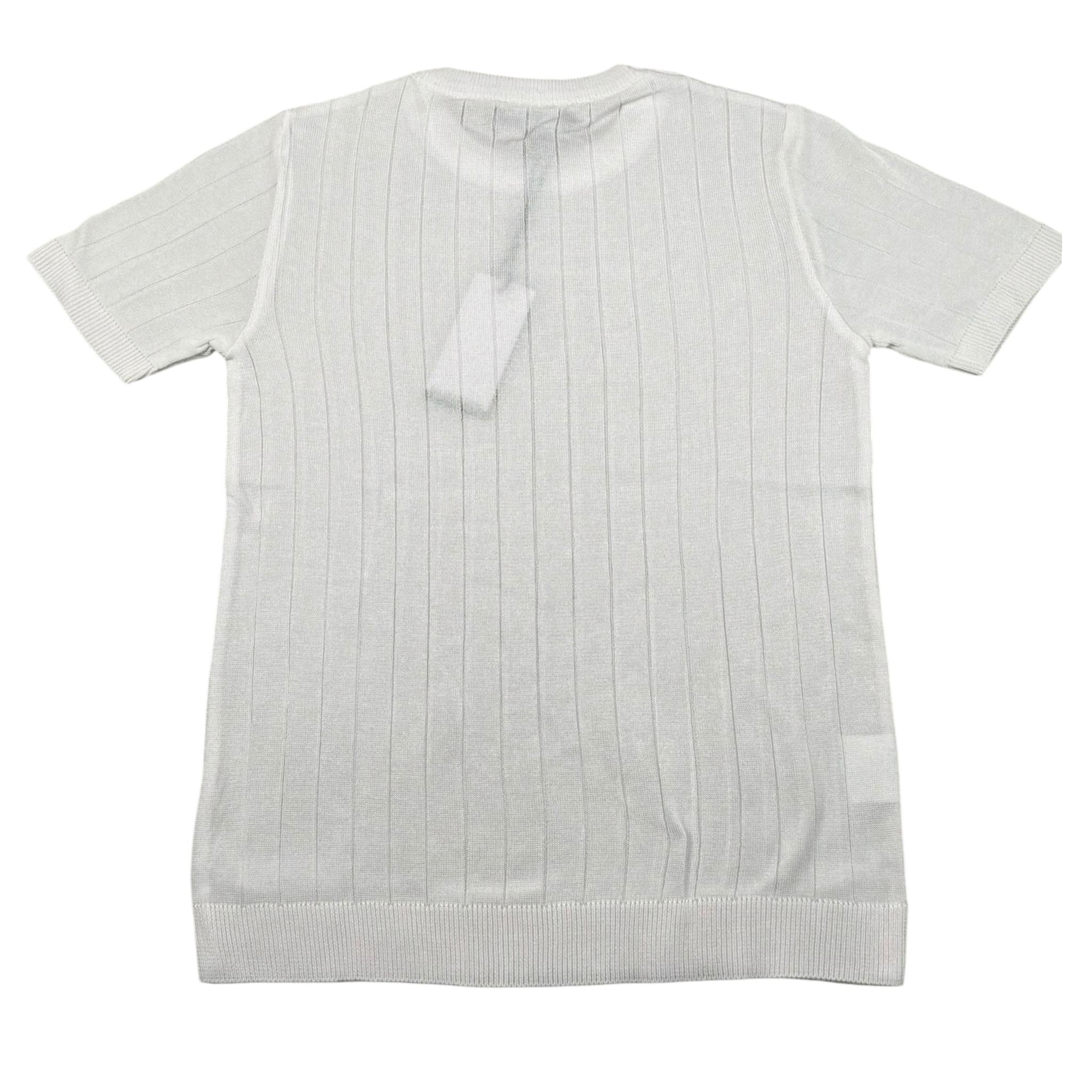 Numbers T-Shirt Girocollo In Filo Tinta Unita per Bambino FIL07 BIANCO NUMBERS 