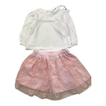 MOSCHINO completo 2pz bicolore shirt-gonna Bianco/rosa per Neonata MDK03A BIANCO/ROSA MOSCHINO 