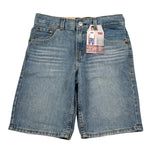 Levi'S Bermuda In Denim Tinta Unita con Girovita Regolabile per Bambino 8EK286 AZZURRO LEVI'S 