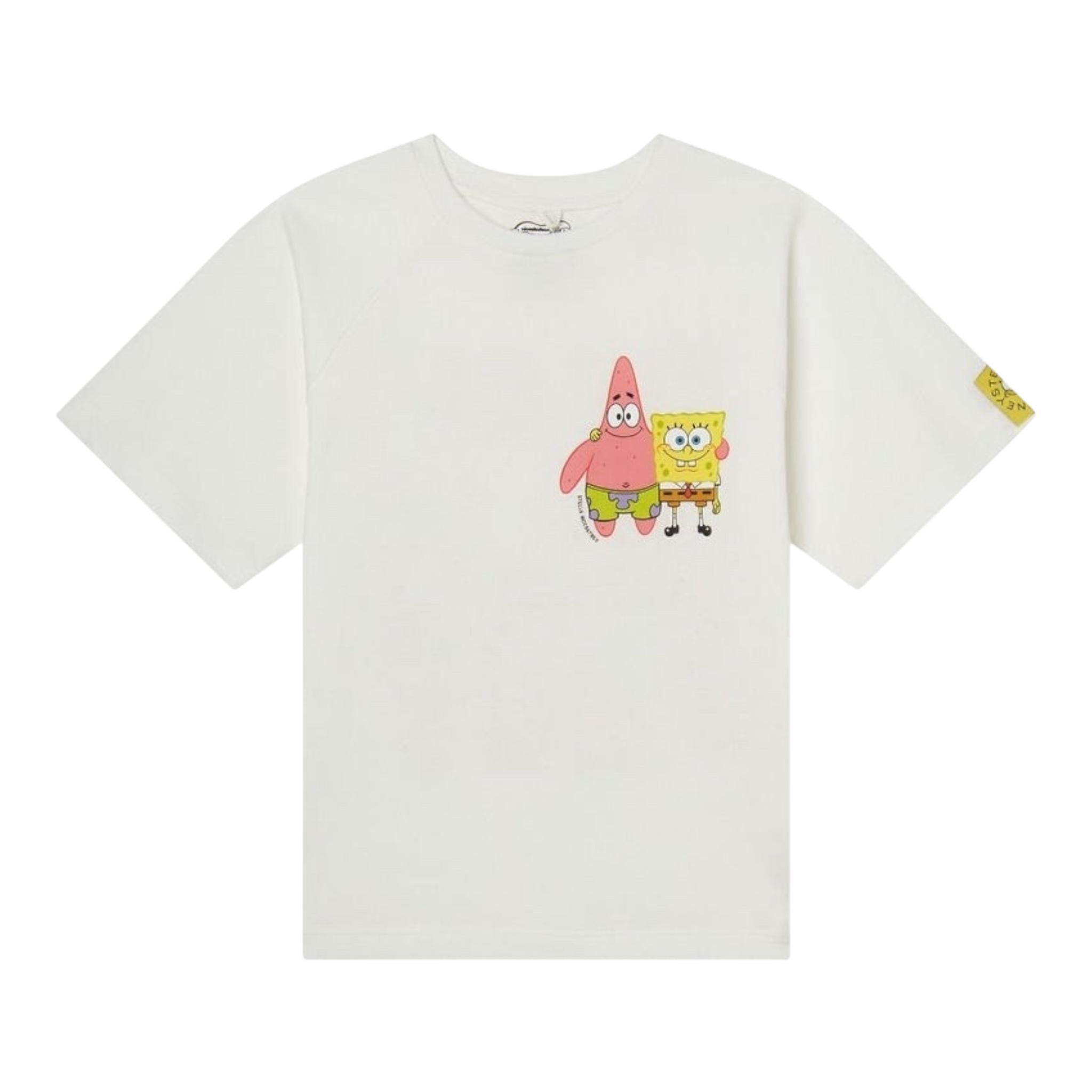 Stella Mccartney T-Shirt Girocollo Tinta Unita Stampa Spongebob per Bambina TW8D61 BIANCO STELLA McCARTNEY 