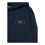 BALMAIN felpa tinta unita con cappuccio e logo Blu per Bambino BV4P30 BLU BALMAIN 