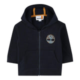 TIMBERLAND felpa con zip e cappuccio tinta unita Blu per Neonato T60262 BLU TIMBERLAND 