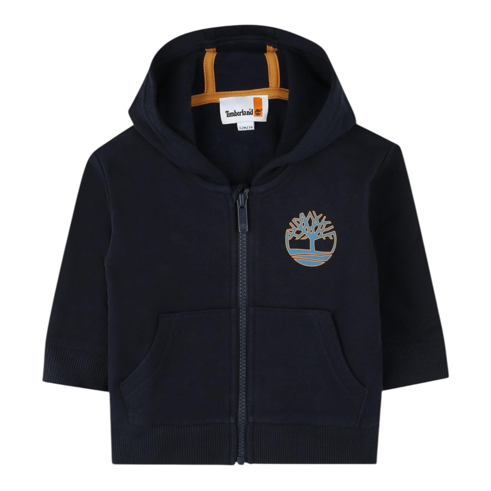 TIMBERLAND felpa con zip e cappuccio tinta unita Blu per Neonato T60262 BLU TIMBERLAND 