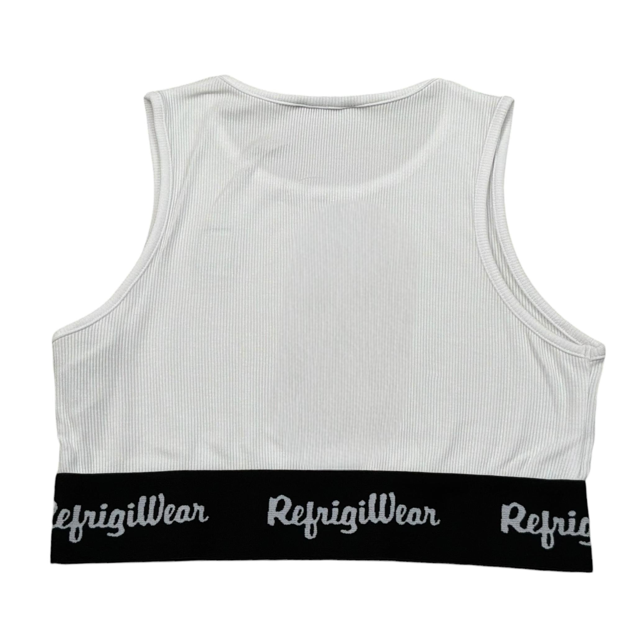 Refrigiwear Top Tinta Unita con Elastico Logato per Bambina 341YRFJS25X BIANCO REFRIGIWEAR 