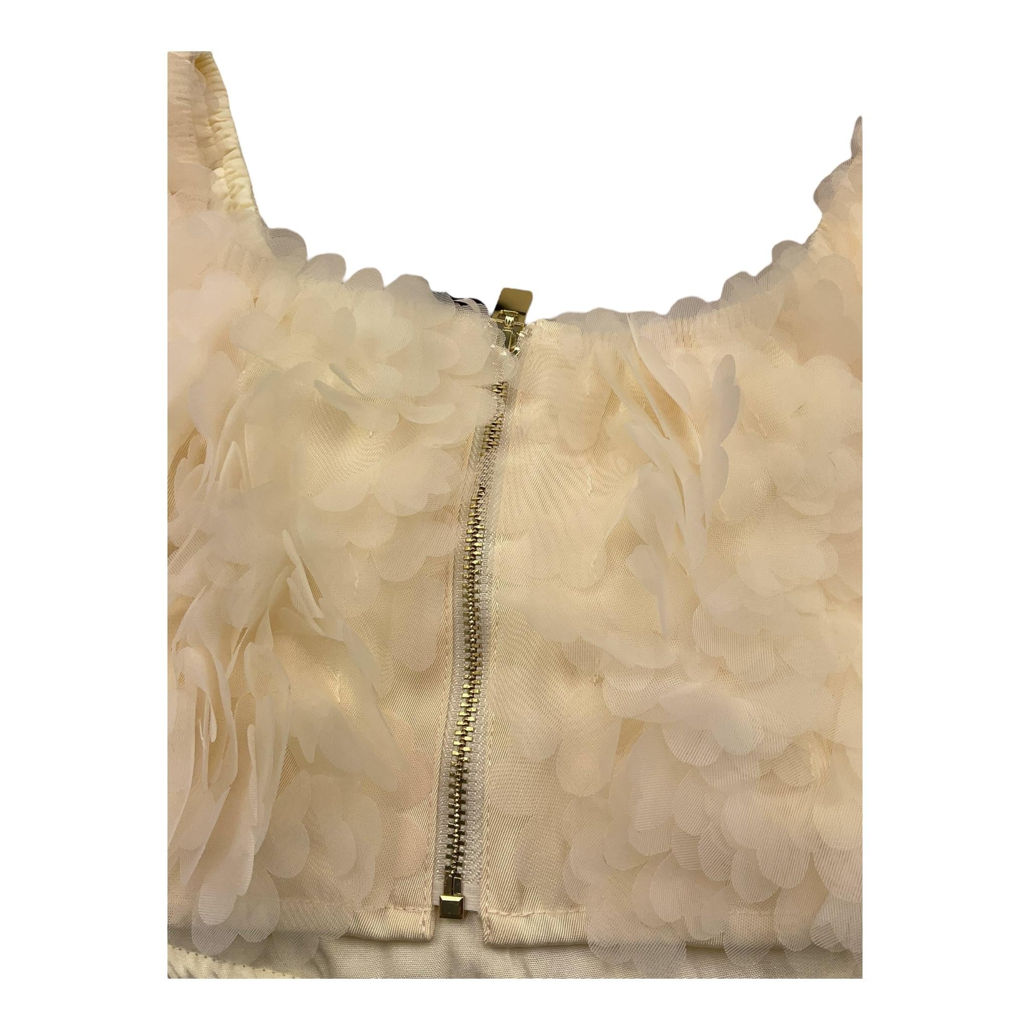 Fun & Fun Top Mezza Manica con Applicazioni Tulle per Bambina FNCBTP01046 AVORIO FUN & FUN 