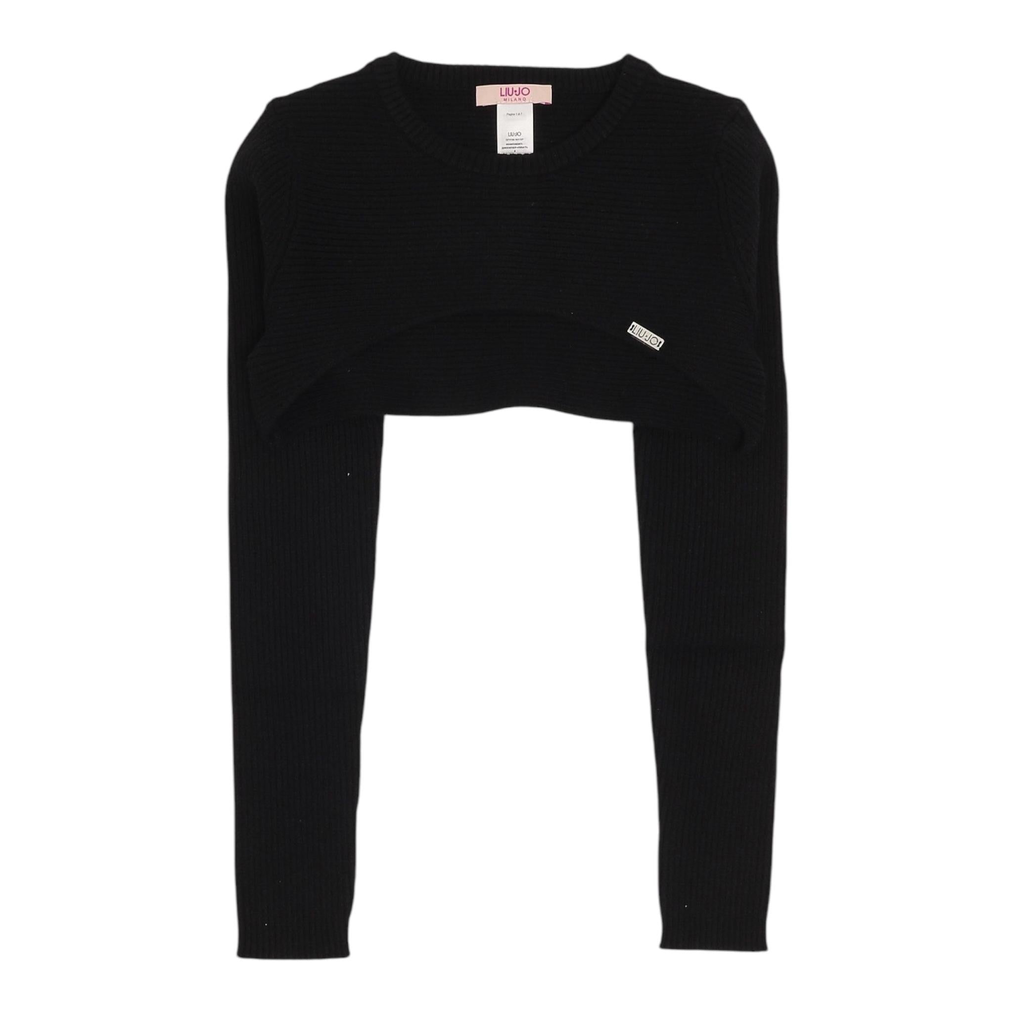 LIU JO abito mezza manica tinta unita con scaldacuore Nero per Bambina GF4196 BLU LIU JO 