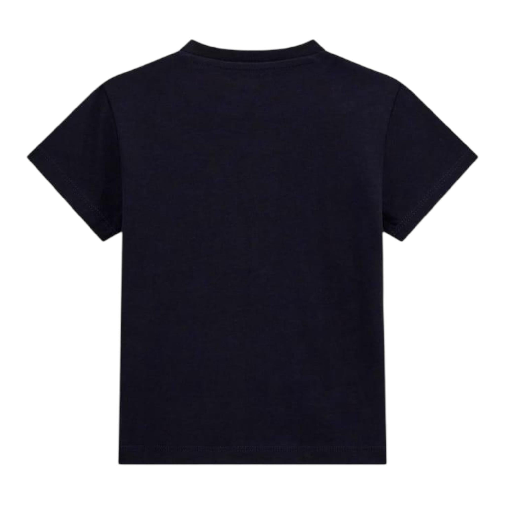 Guess T-Shirt Tinta Unita con Stampa per Neonato N5GI00K8HM4N BLU GUESS 