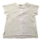 Zero Ampere Camicia Mezza Manica Tinta Unita Bianco Per Neonato