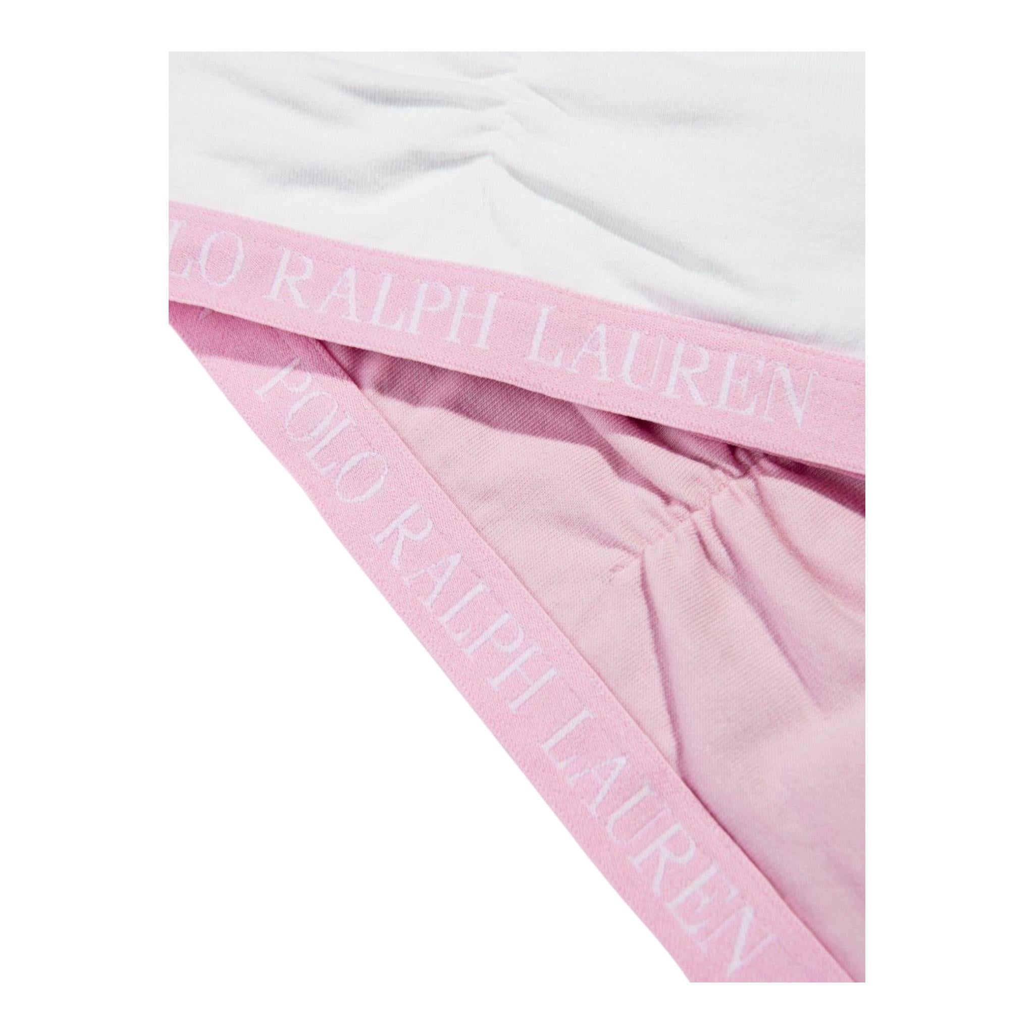 Ralph Lauren Set 2 Top Bicolore per Bambina 4P5017 BIANCO/ROSA RALPH LAUREN 