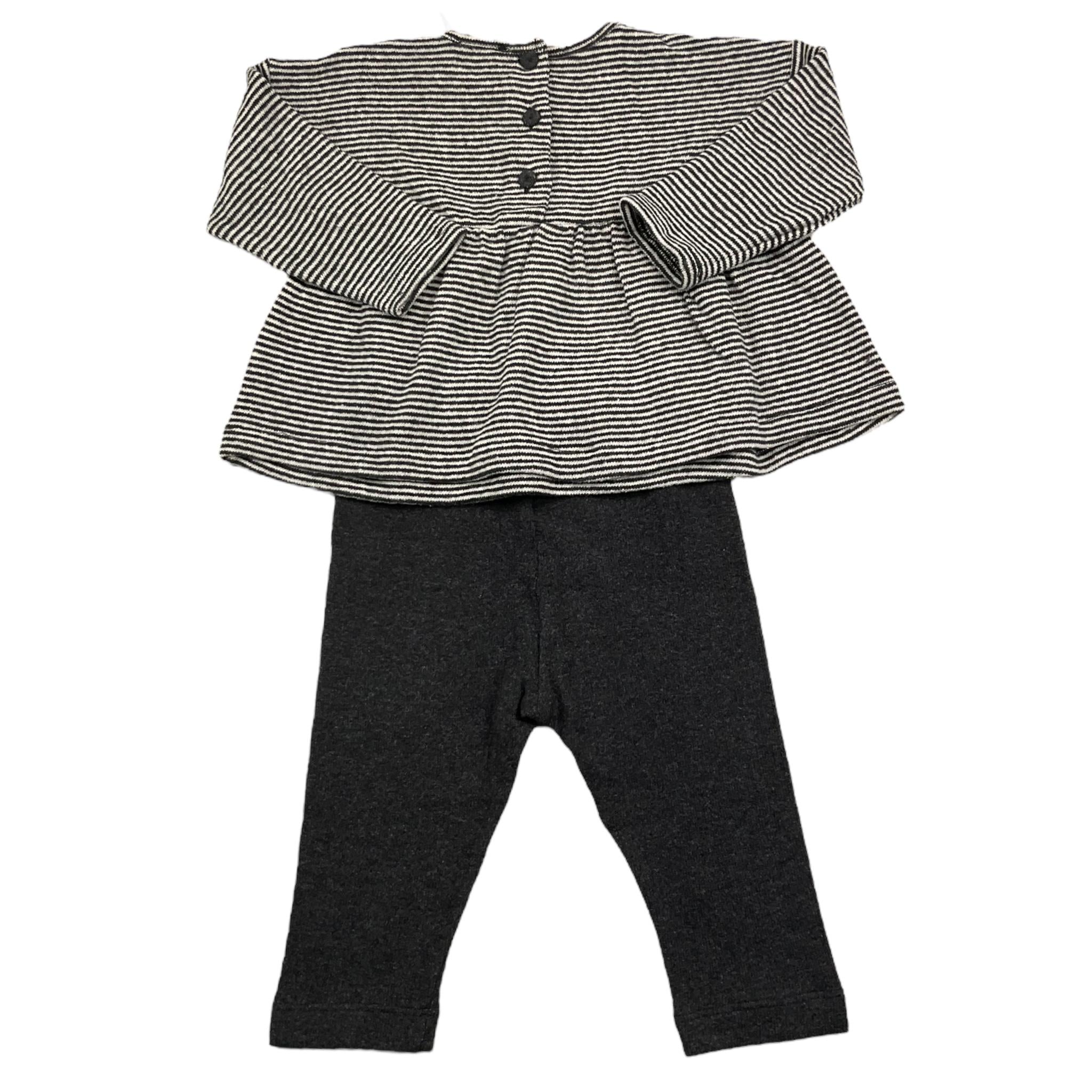 LALALU' completo 2 pezzi shirt-leggins Nero per Neonata CML8N NERO LALALU' 